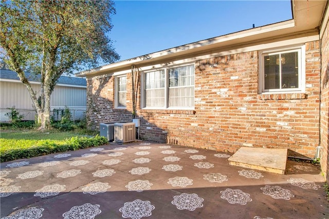 view of patio / terrace featuring central AC