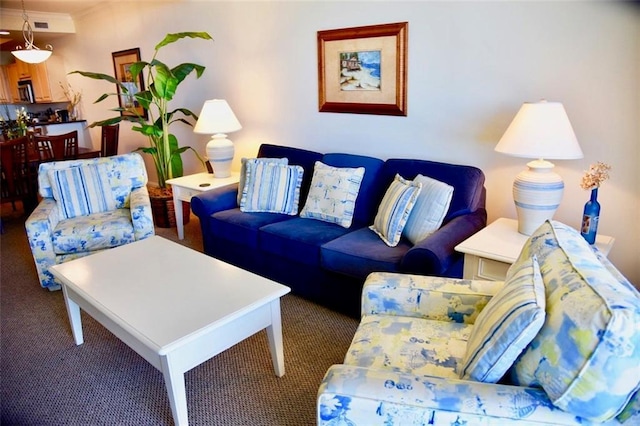 view of carpeted living room