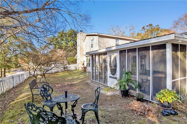 2805 Brookside Dr, Mobile, AL 36693 - back of property with a sunroom