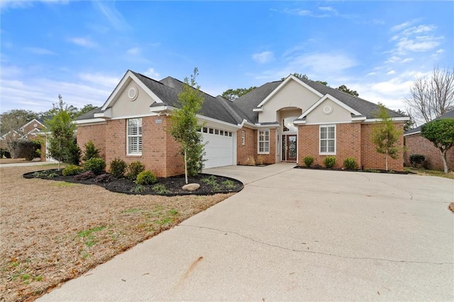 ranch-style home with a garage