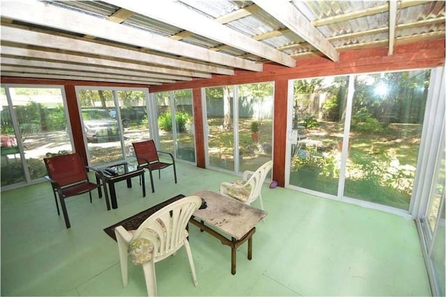 view of sunroom