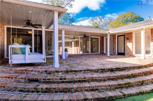 343 Bromley Pl, Mobile, AL 36606 - view of patio with a ceiling fan