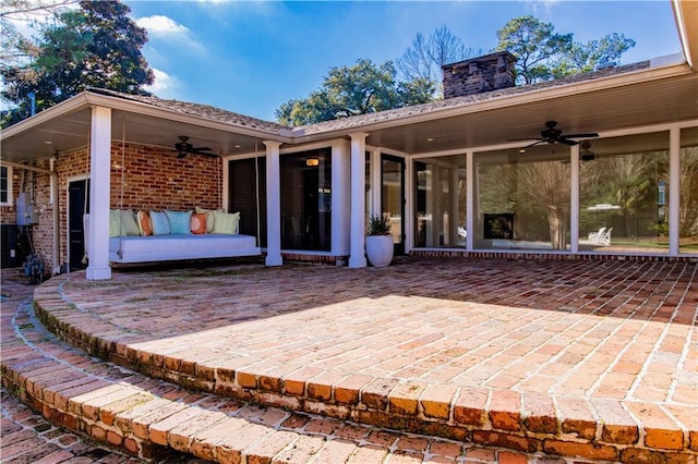 343 Bromley Pl, Mobile, AL 36606 - view of patio / terrace featuring ceiling fan