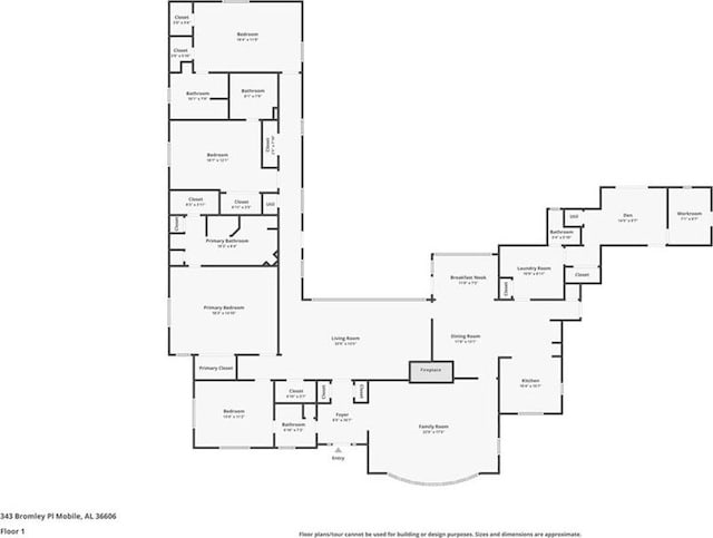 343 Bromley Pl, Mobile, AL 36606 - view of property floor plan