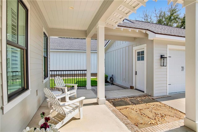 view of patio / terrace featuring covered porch