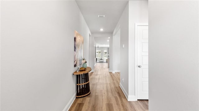 7320 Hawkins Mnr S, Mobile, AL 36695 - hallway with light wood-type flooring and recessed lighting