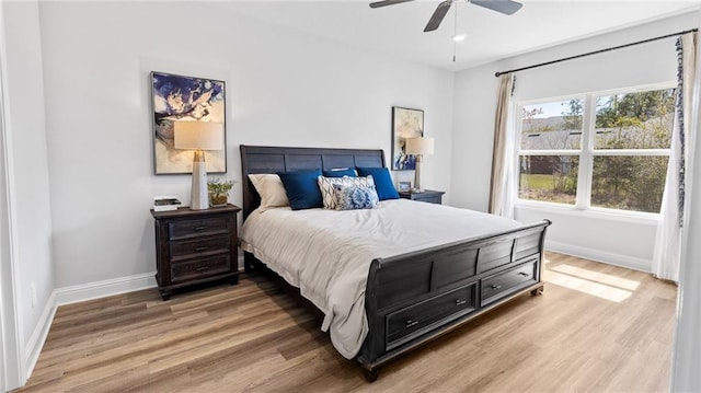 7320 Hawkins Mnr S, Mobile, AL 36695 - bedroom featuring light wood-style flooring and a ceiling fan