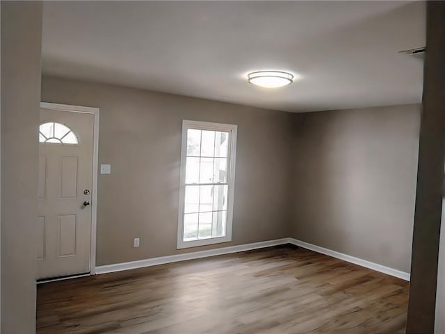 foyer with hardwood / wood-style flooring