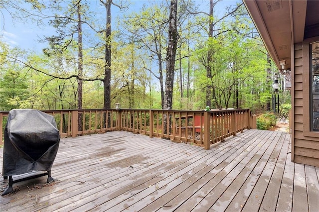 3425 Poe Rd S, Chunchula, AL 36521 - wooden deck with area for grilling