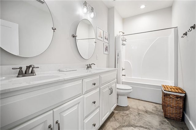 11531 Schmidt Ln S, Mobile, AL 36695 - bathroom with double vanity and shower / bath combination