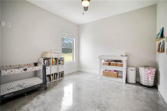 11531 Schmidt Ln S, Mobile, AL 36695 - bedroom with concrete floors and ceiling fan