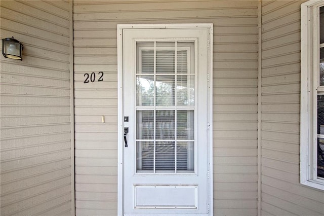 view of doorway to property