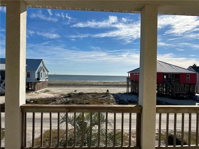 water view featuring a view of the beach