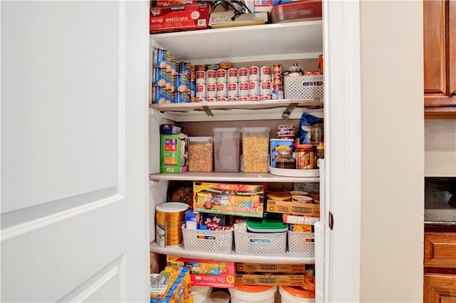 view of pantry