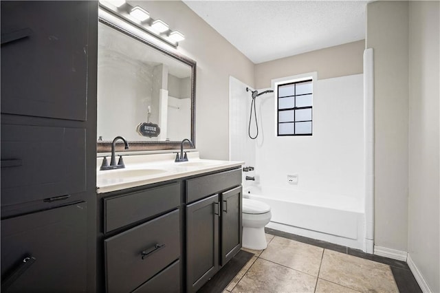 8500 Cindy Lou Dr, Theodore, AL 36582 - bathroom with double vanity, shower / tub combination, and tile patterned flooring