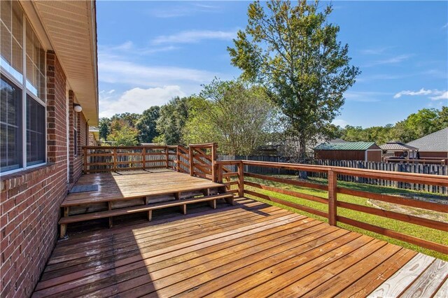 view of wooden deck