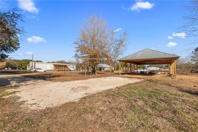 view of yard featuring a gazebo