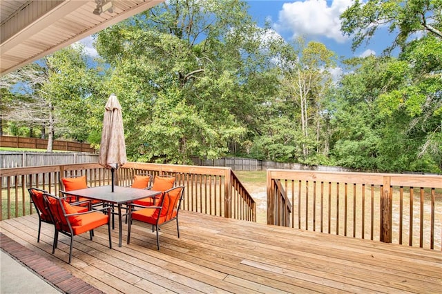 view of wooden terrace