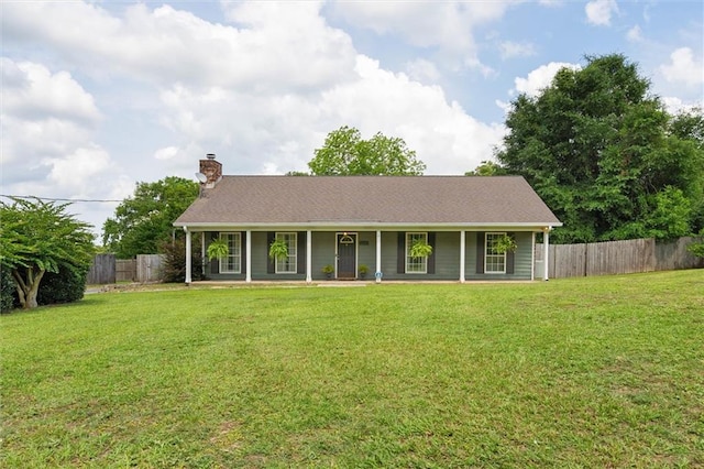 3660 Ching Dairy Rd, Mobile, AL 36618 - view of front of property featuring covered porch and a chimney