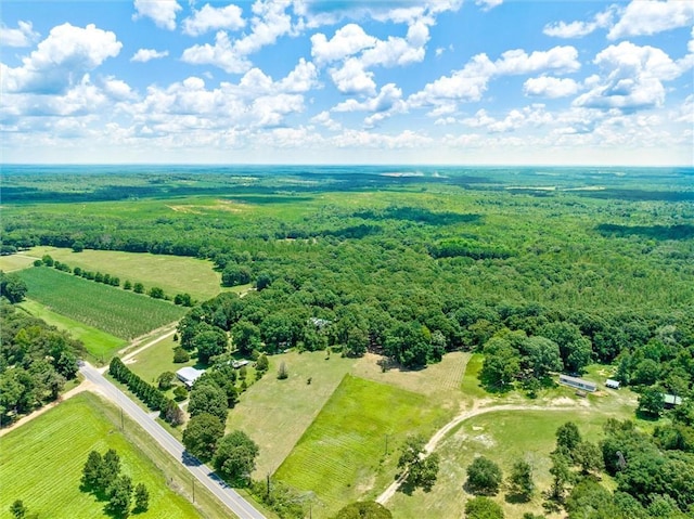 bird's eye view with a rural view