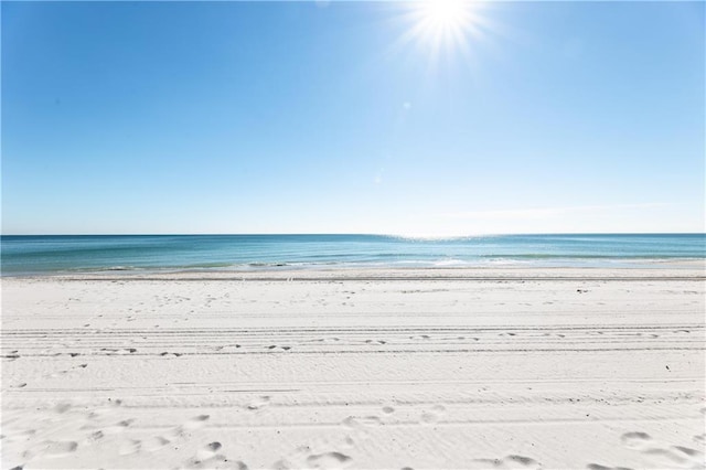 water view featuring a beach view