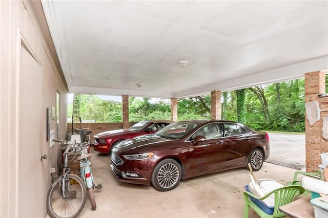 view of parking / parking lot
