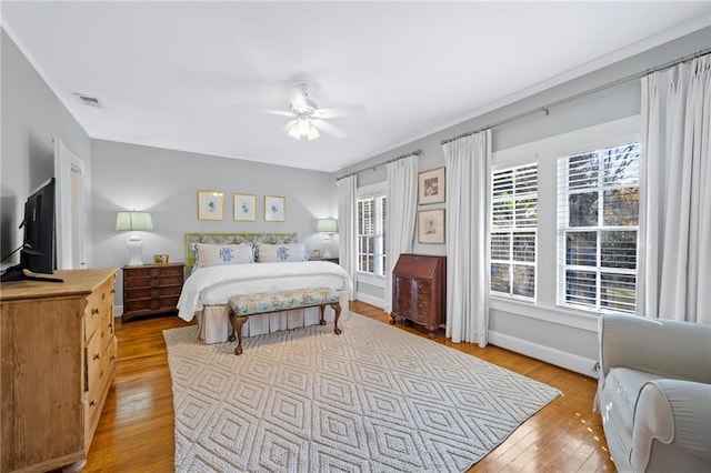 159 Roberts St, Mobile, AL 36604 - bedroom featuring light wood-style flooring and ceiling fan