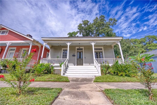 bungalow-style house featuring a porch