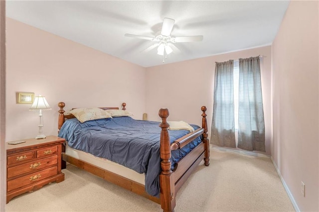 5721 Long Meadow Rd, Mobile, AL 36609 - bedroom featuring light colored carpet, a ceiling fan, and baseboards