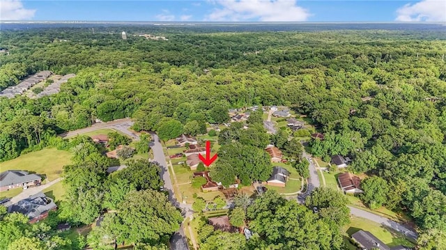 5721 Long Meadow Rd, Mobile, AL 36609 - aerial view of property and surrounding area with a heavily wooded area
