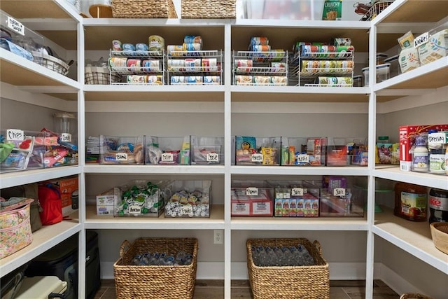 view of storage area