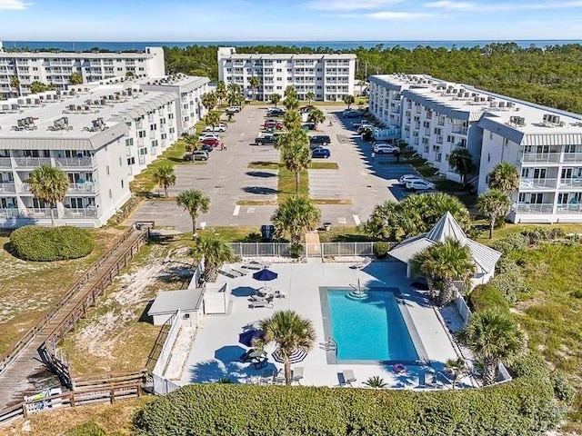 400 Plantation Rd Unit 4206, Gulf Shores, AL 36542 - aerial view of a pool, apartment complex, and a large body of water