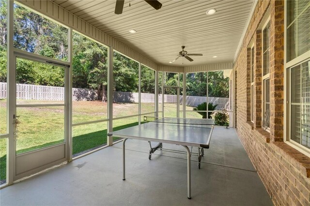 view of sunroom