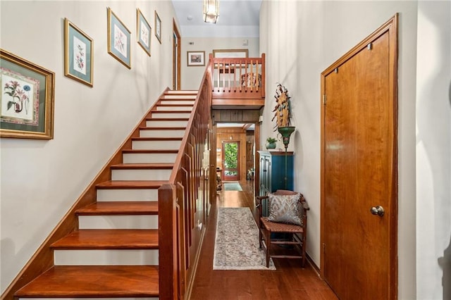 interior space with hardwood / wood-style flooring