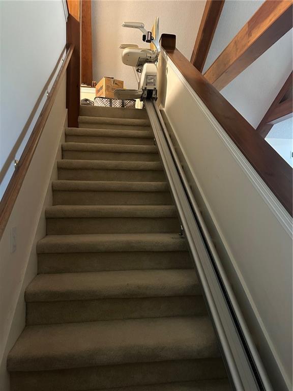 view of stairway