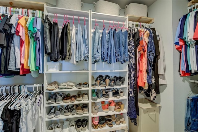 view of walk in closet