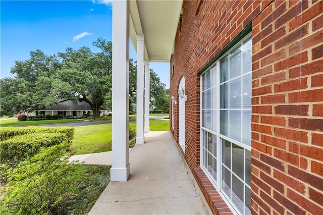 view of patio / terrace featuring covered porch