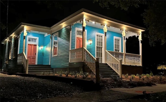 exterior space with covered porch