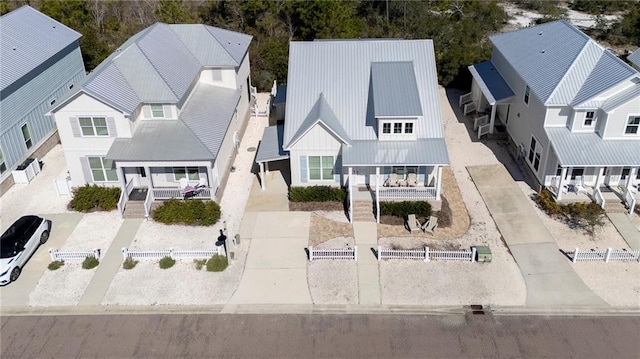 drone / aerial view with a residential view