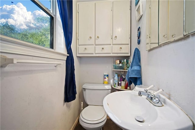 bathroom with toilet and sink