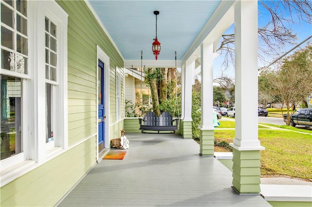 view of patio with covered porch