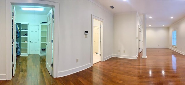 entrance foyer featuring dark wood-type flooring