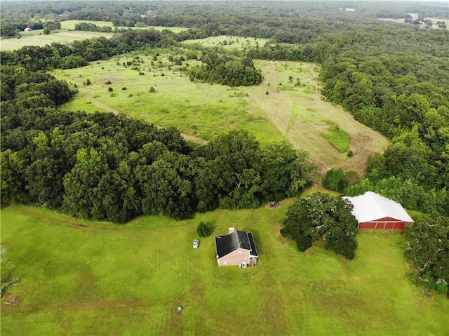 drone / aerial view with a rural view