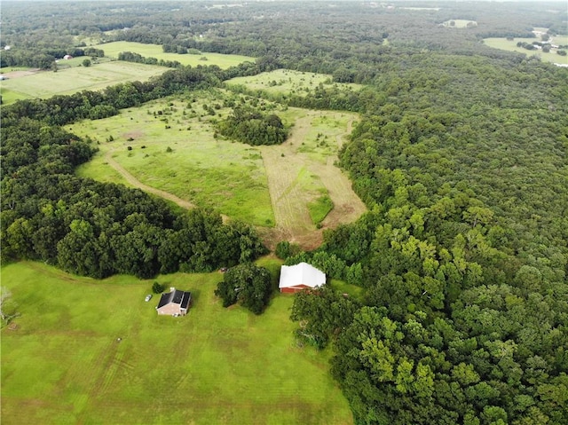 aerial view featuring a rural view