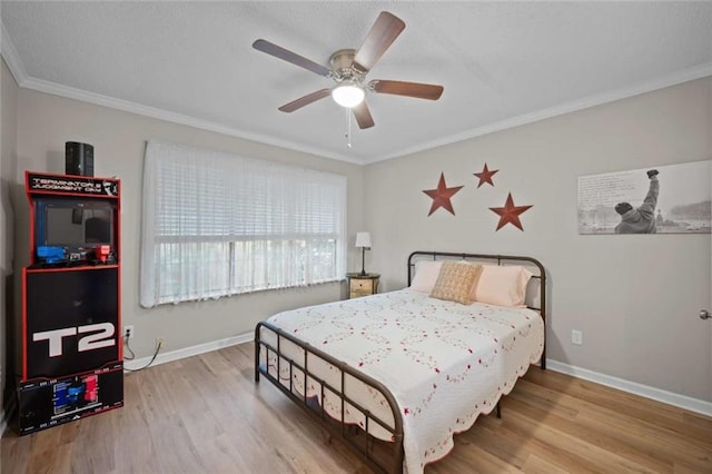 3120 Riviere Du Chien Loop W, Mobile, AL 36693 - bedroom featuring ornamental molding, wood finished floors, and ceiling fan