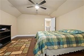 267 Galaxy St, Fairhope, AL 36532 - bedroom with vaulted ceiling and baseboards