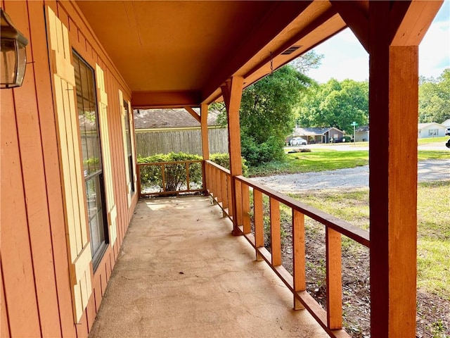 view of patio featuring covered porch