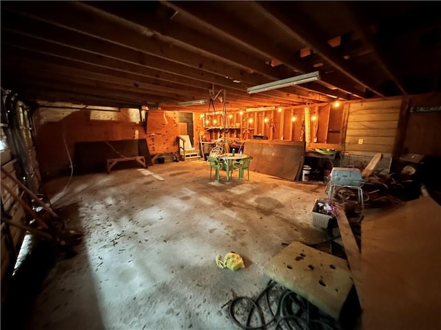 view of basement