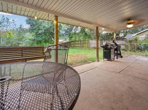 view of patio / terrace with area for grilling