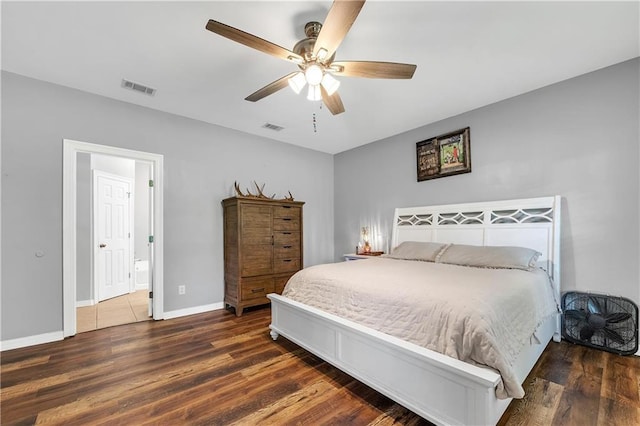 8255A Dixon Rd, Bay Minette, AL 36507 - bedroom featuring wood finished floors, baseboards, and ceiling fan